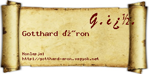 Gotthard Áron névjegykártya